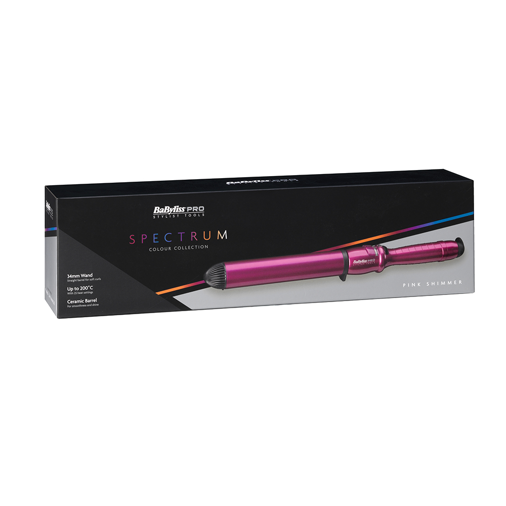 Babyliss Spectrum 34mm Wand - Pink Shimmer