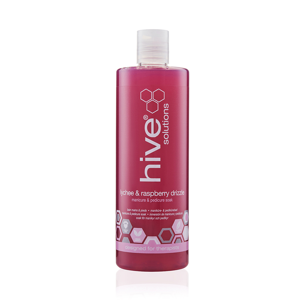 Hive Manicure and Pedicure Lychee and Raspberry Drizzle Soak 400ml