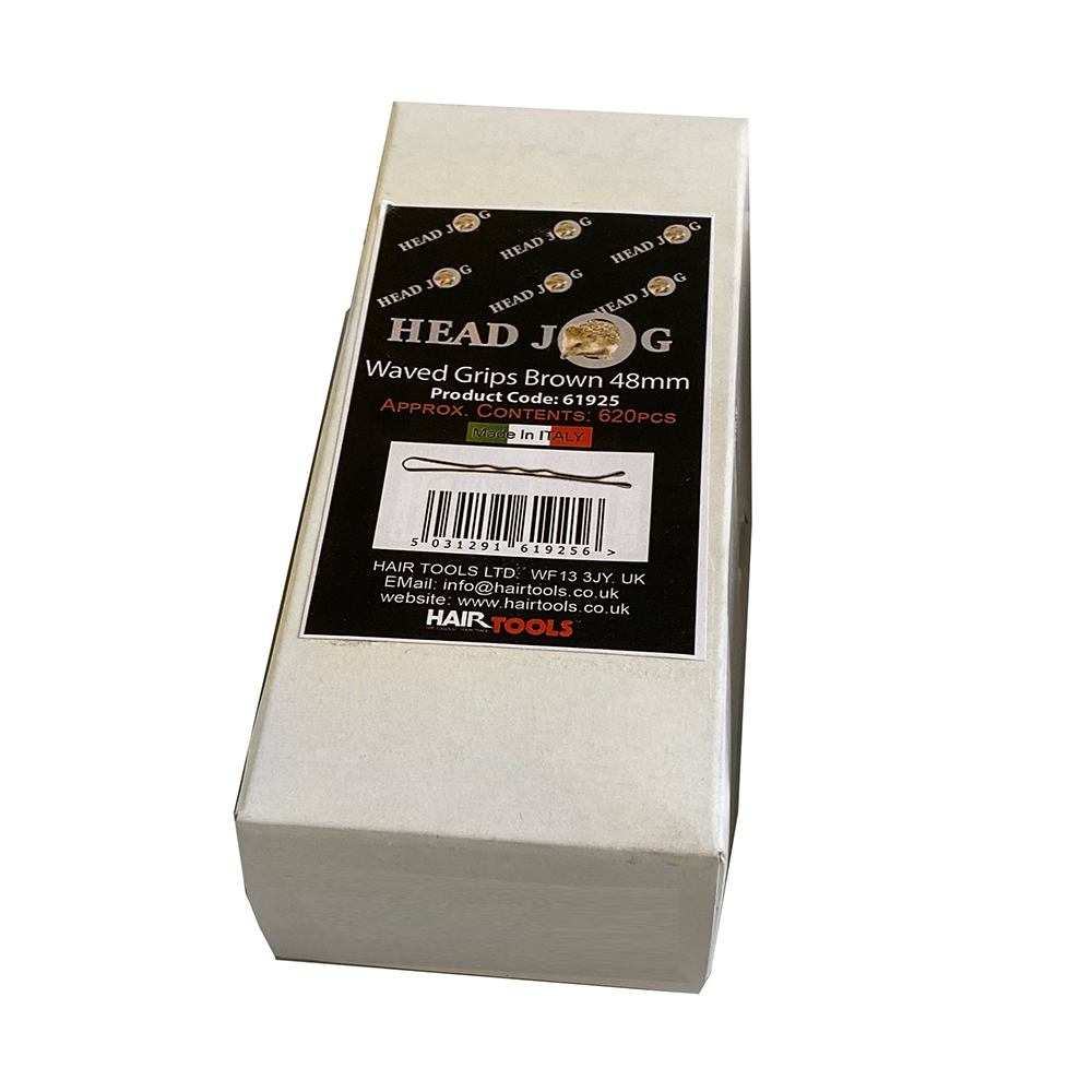 Head Jog Waved Kirby Grips 48mm Brown Box of 620
