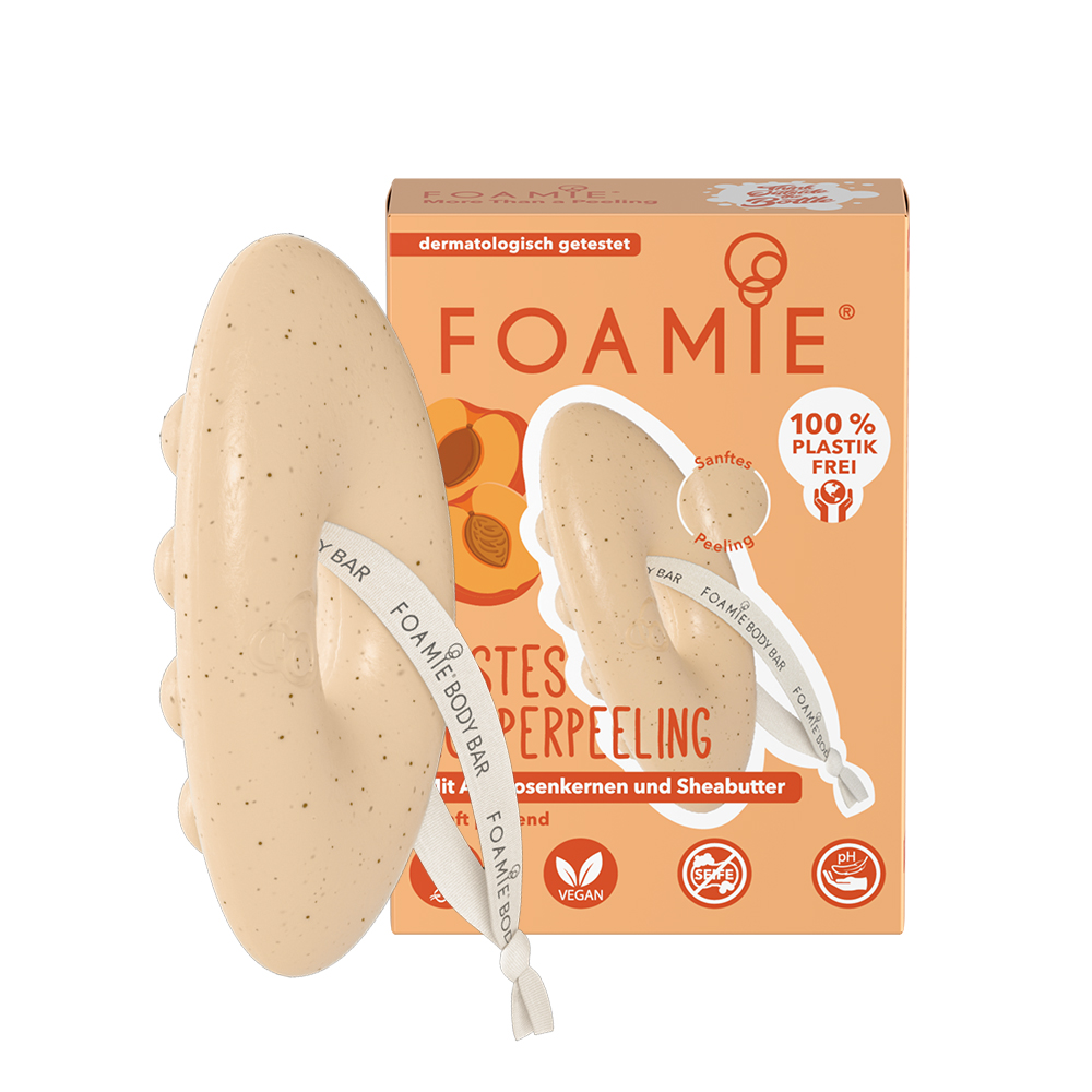 Foamie Exfoliating Shower Bar with Shea Butter and Apricot Seeds 80g