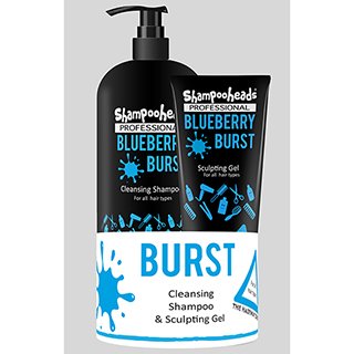 Shampooheads Blueberry Burst Duo Pack - 500ml Shampoo and 200ml Gel